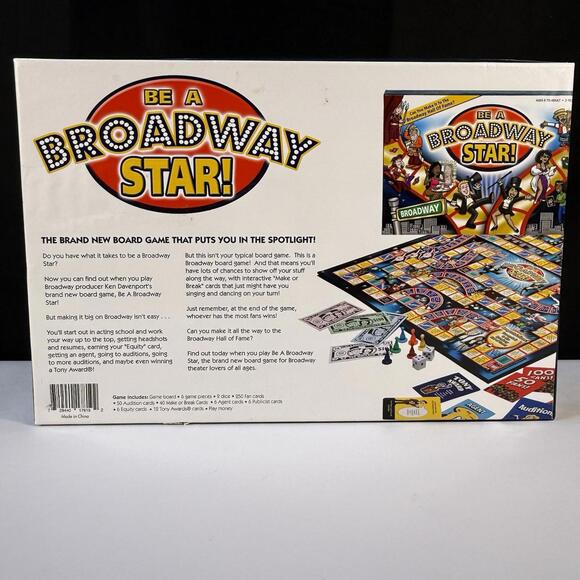 Be A Broadway Star! Board Game Ages 8+ 2-6 Players Family Fun Board Game CIB - Picture 2 of 7